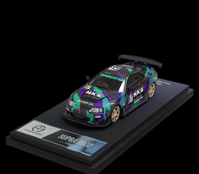 TM 1:64 JDM Supra A80Z Gulf Racing Sports Figure Model Diecast Metal Car New
