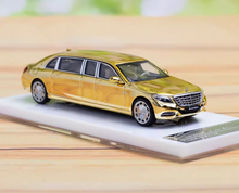 Load image into Gallery viewer, SH 1:64 Plating Gold Maybach S600 Pullman Limousine Model Diecast Metal Car
