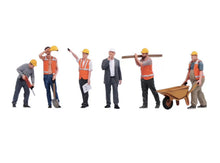 Load image into Gallery viewer, 1:24 Painted Figure Model Miniature Resin Construction Workers Builders Men Set
