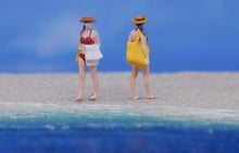 Load image into Gallery viewer, 1:64 Painted Figure Model Miniature Resin Diorama Swimming Kid Man Lady Pool Toy Collection
