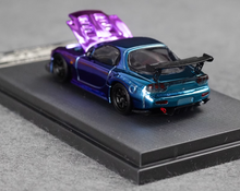 Load image into Gallery viewer, TM 1:64 Plating Blue Pink JDM RX-7 FD3S RE Sports Model Diecast Metal Car New Collection
