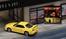 Load image into Gallery viewer, SW 1:64 JDM Yellow GTR R34 V-SPEC-II Racing Sports Model Diecast Metal Car New
