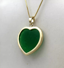 Load image into Gallery viewer, Nature Jade Heart Love Pendant Necklace Gift Jewelry charm Blessing Jewelry a
