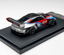 Load image into Gallery viewer, HKM 1:64 Silver 911 GT3 R 992 Rennsport Sports Model Diecast Metal Car New Collection
