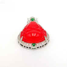Load image into Gallery viewer, Nature Jade Laughing Budha Pendant Necklace Gift Jewelry Luck Blessing Fortune b
