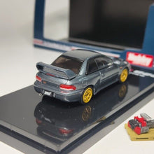Load image into Gallery viewer, HJ 1:64 JDM Grey Subaru WRX Impreza STI GC8 Racing Sport Model Toy Metal Car Display Box
