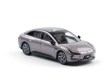 Load image into Gallery viewer, XCARTOYS 1:64 Purple Xpeng Mona M03 EV Sedan Sport Model Diecast Metal Car New Collection
