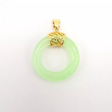 Load image into Gallery viewer, Nature Jade Ring Round Pendant Necklace Gift Jewelry charm Blessing Fortune f
