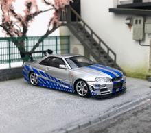 Load image into Gallery viewer, FS 1:64 Fast Speed JDM GTR R34 Skyline Sport Model Diecast Metal Car New
