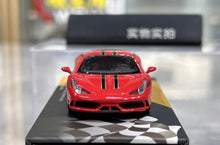 Load image into Gallery viewer, TOC 1:64 Red Silver Rims 458 Speciale Sports Model Diecast Metal Car New Collection
