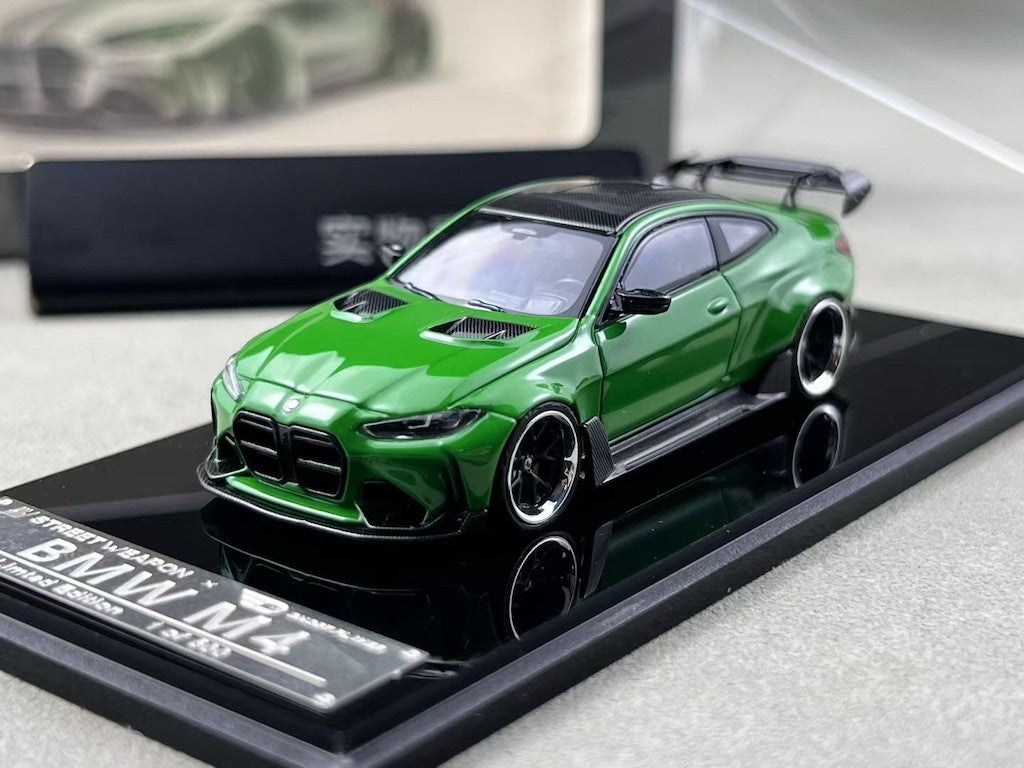 SW 1:64 Green M4 ADRO BODY KIT Coupe Sports Model Diecast Metal Car New Collection