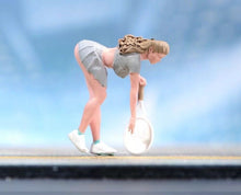 Load image into Gallery viewer, 1:64 Painted Figure Model Miniature Resin Diorama Sand Tennis Girl Bending Sexy
