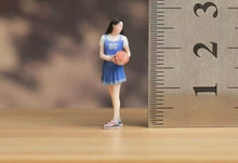 Load image into Gallery viewer, 1:64 Painted Figure Model Miniature Resin Diorama Sand Basketball Girl Baby Lady
