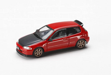 Load image into Gallery viewer, JDM64 1:64 Red Carbon Civic EG6 SIR Sports Model Diecast Metal Car New Collection
