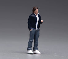 Load image into Gallery viewer, 1:64 Painted Figure Model Miniature Resin Sand Diorama Cool Man In Black Stand
