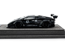 Load image into Gallery viewer, Topart 1:64 Black LBWK Countach #41 Racing Sports Model Diecast Metal Car New Collection
