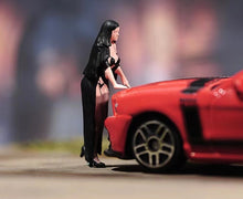 Load image into Gallery viewer, 1:24 Painted Figure Model Miniature Resin Diorama Sand Sexy Underwear Lady Black
