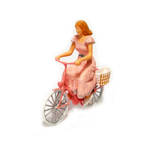 Load image into Gallery viewer, 1:64 Painted Figure Mini Model Miniature Resin Diorama People Pastoral Bicycle

