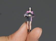 Load image into Gallery viewer, 1:64 Painted Figure Model Miniature Resin Diorama Sand Trendy Girl with Helmet
