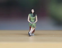Load image into Gallery viewer, 1:64 Painted Figure Model Miniature Resin Diorama Sand Qipao Beauty Lady Girl
