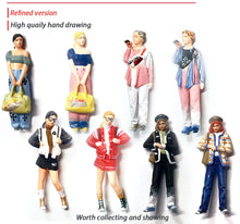 Load image into Gallery viewer, 1:64 Painted Figure Mini Model Miniature Resin Diorama Trendy Fashion Girl Lady
