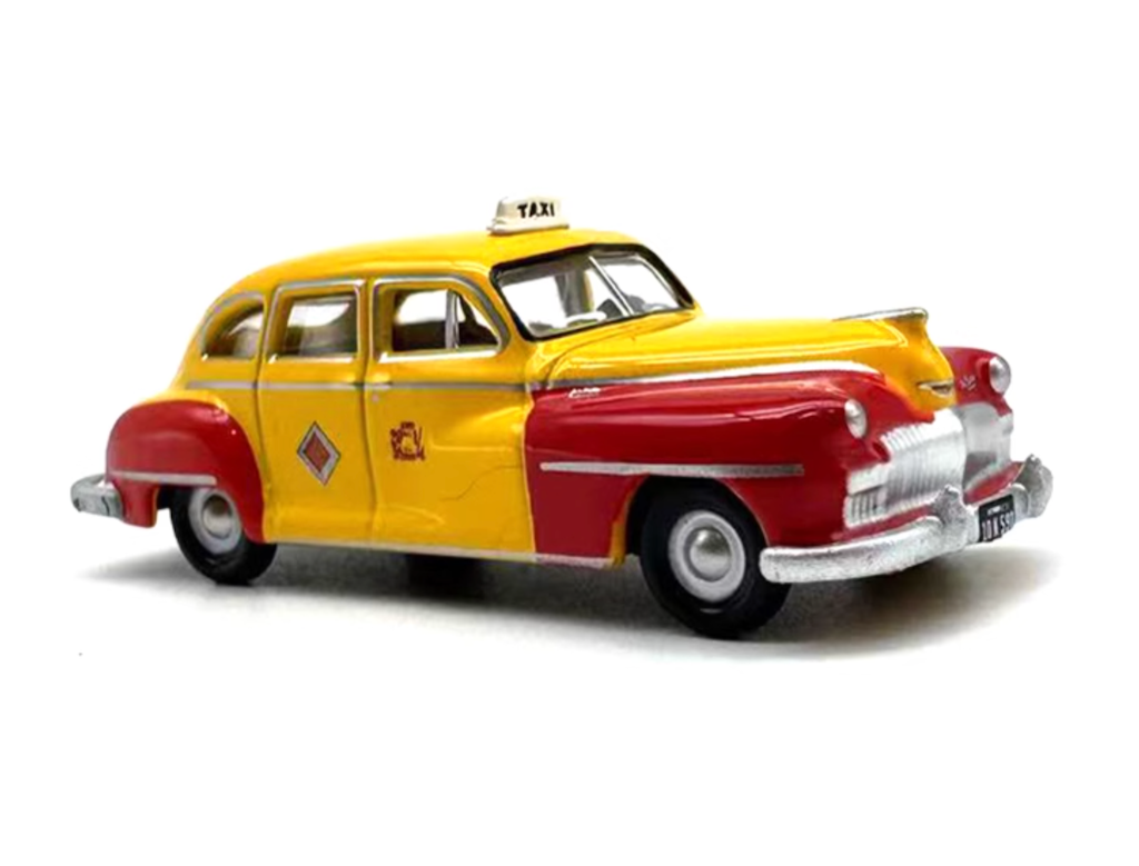 1:87 Yellow Desoto San Francisco Taxi Classic Model Diecast Metal Car New Collection