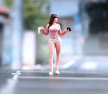 Load image into Gallery viewer, 1:64 Painted Figure Model Miniature Resin Diorama Sand Toy Pink Top Sexy Beauty
