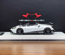 Load image into Gallery viewer, HH 1:64 White Huayra Tricolore Convertible Model Diecast Metal Car New Collection

