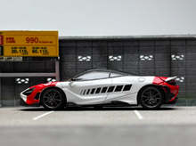 Load image into Gallery viewer, CM 1:64 White Red 765LT ELVA Racing Sports Model Diecast Metal Car New Collection
