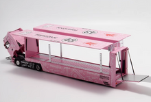 Load image into Gallery viewer, 1:64 Scania S730 Pink Enclosed Double Deck Truck Model Diecast Metal Car New Collection
