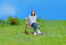 Load image into Gallery viewer, 1:64 Painted Figure Model Miniature Resin Diorama Cafe Sitting Pose Lady Man Toy Collection

