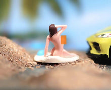Load image into Gallery viewer, 1:64 Painted Figure Model Miniature Resin Diorama Sand Sexy Girl Lady Beach Toy
