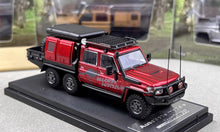 Load image into Gallery viewer, AB 1:64 Red Land Cruiser J70 LC79 Pickup Truck 6x6 Model Diecast Metal Car New
