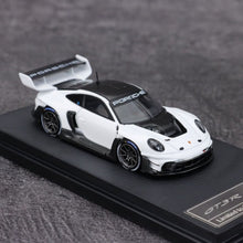 Load image into Gallery viewer, HKM 1:64 White 911 GT3 R 992 Rennsport Racing Sports Model Diecast Metal Car
