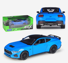 Load image into Gallery viewer, WELLY 1:25 2024 Mustang GT Racing Sports Coupe Model Diecast Metal Car New Collection
