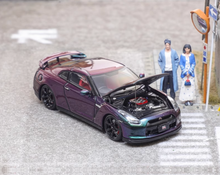 Load image into Gallery viewer, FH 1:64 Purple JDM Skyline GTR R35 Racing Sports Model Diecast Metal Car New Collection
