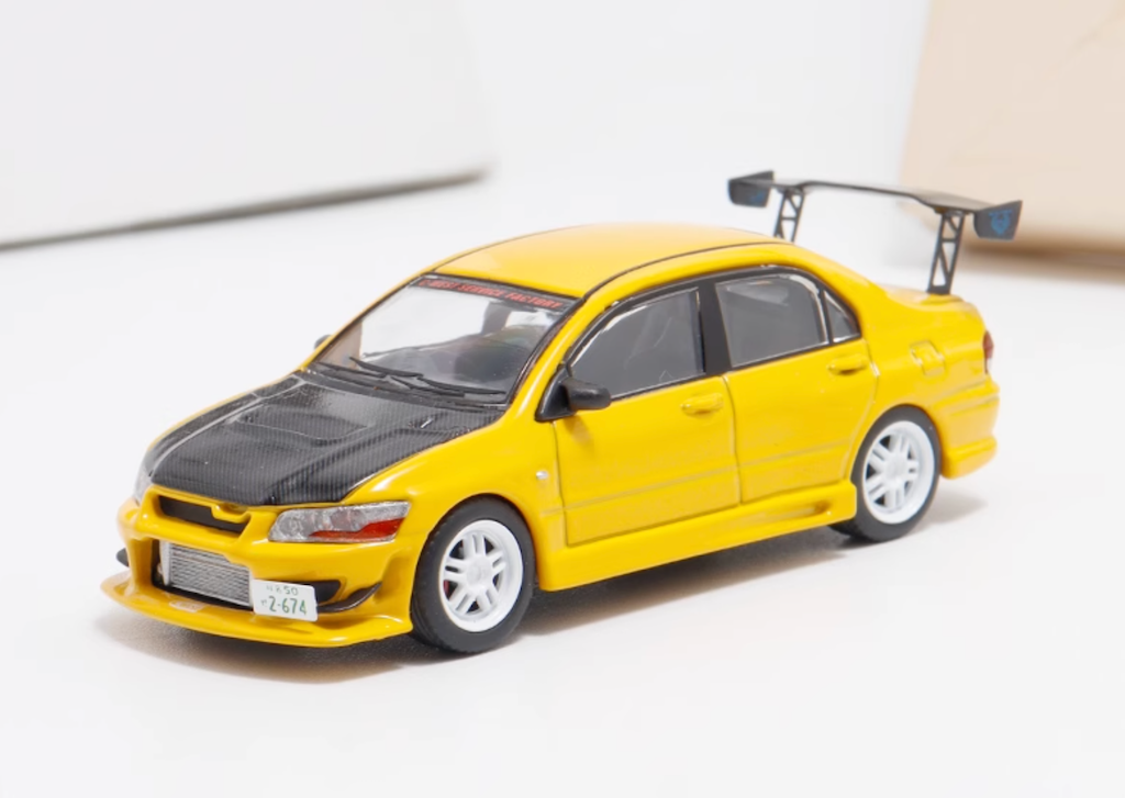 FS 1:64 Yellow Lancer Evolution Evo 7 VII MK7 C West Model Diecast Metal Car