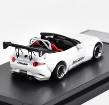 Load image into Gallery viewer, SW 1:64 JDM White Miata MX5 Convertible Pandem Sport Model Diecast Metal Car
