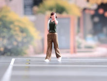 Load image into Gallery viewer, 1:64 Painted Figure Model Miniature Resin Diorama Sand Casual Trendy Girl Lady A
