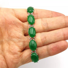 Load image into Gallery viewer, Nature Jade Beaded Bracelet Jewelry Blessing Lucky Fortune Gift For Her Green O
