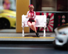 Load image into Gallery viewer, 1:64 Painted Figure Model Miniature Resin Diorama Toy Sand Pretty Girl Camera
