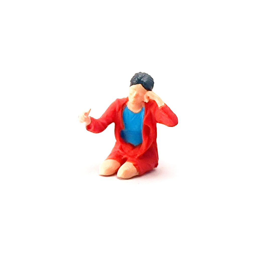 1:64 Painted Figure Mini Model Miniature Resin Diorama Racing Driver Driving Wr