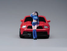Load image into Gallery viewer, 1:64 Painted Figure Model Miniature Resin Diorama Car Model Lady Sand Hot Blue
