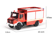 Load image into Gallery viewer, XCARTOYS 1:64 Fire Engine Unimog U5023 Truck Figure Model Diecast Metal Car
