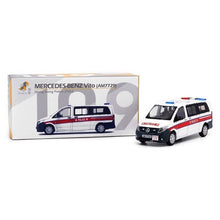 Load image into Gallery viewer, TINY 1:64 White Hongkong Police PDU Benz Vito Van Model Toy Metal Car BN
