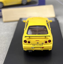 Load image into Gallery viewer, SW 1:64 JDM Yellow GTR R34 V-SPEC-II Racing Sports Model Diecast Metal Car New
