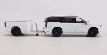 Load image into Gallery viewer, Shadow 1:64 White Escalade Cut Body Trailer Sports Model Diecast Metal Car New Collection
