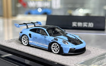 Load image into Gallery viewer, HH 1:64 Baby Blue 992.1 GT3 RS Sports Model Diecast Resin Car New Collection
