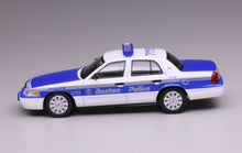 Load image into Gallery viewer, 1:64 596 Blue Boston Police Crown Victoria CV Model Diecast Metal Car New Collection

