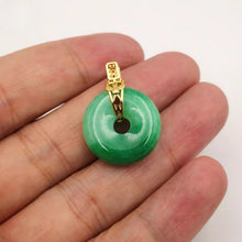 Load image into Gallery viewer, Nature Jade Round Peace Green Pendant Necklace Gift Jewelry charm Blessing Luck
